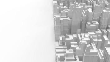 edificio de ciudad de renderizado 3d blanco para contenido de negocios inmobiliarios. foto