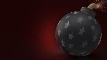 The Bomb America flag  surface  3d  rendering for  Protests or crisis  content. photo