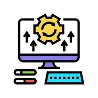 computer optimize color icon vector illustration