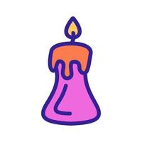 candle icon vector. Isolated contour symbol illustration vector