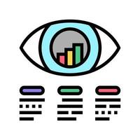 vision of business strategy color icon vector illustration