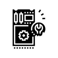 ssd data recovery glyph icon vector illustration