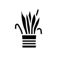 drying house plant glyph icon vector illustration