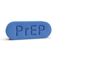 prep es una píldora de prevención del vih para la representación 3d del concepto médico. foto