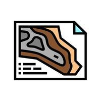 engineering and design quarry mining color icon vector illustration