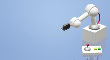 robotic arm  3d rendering for industrial content. photo