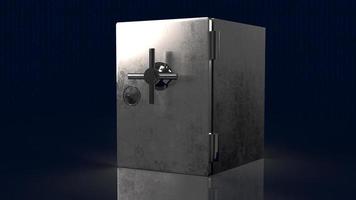 safe box and digital number  in dark background for  security content 3d rendering photo