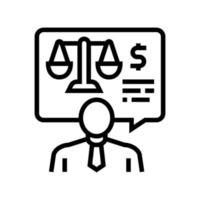 advising clients on foreign exchange legislation line icon vector illustration