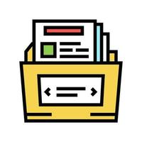 complex report color icon vector illustration