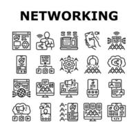 Social Networking Online App Icons Set Vector