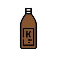 shampoo keratin bottle color icon vector illustration
