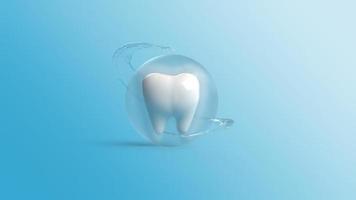 una representación 3d de dientes para contenido sanitario. foto