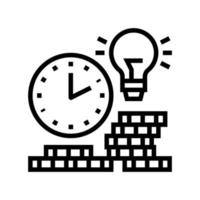 earning money time line icon vector illustration