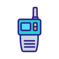 ilustración de contorno de vector de icono de walkie talkie multifuncional
