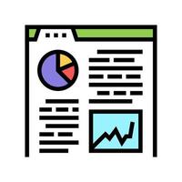 analytics report color icon vector illustration