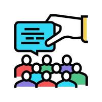 speech on forum color icon vector illustration