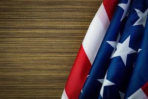 American flag on wood  independence day content. photo