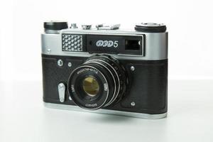 fed5 Russia film camera  on white background. photo