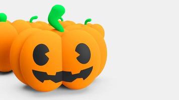 Pumpkin jack 3d rendering for halloween concept. photo