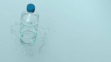 plastic bottle for eco concept 3d rendering. photo