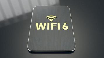 Representación 3d basada en tableta para el concepto wifi 6. foto