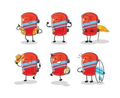 skateboard cartoon character vector