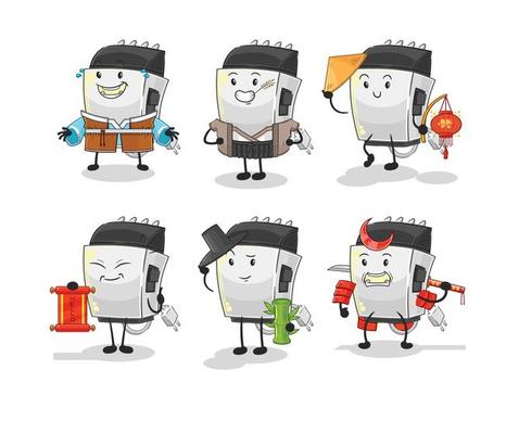 hair clipper cartoon character