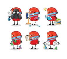 skateboard cartoon character vector