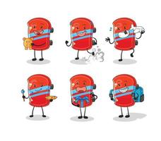 skateboard cartoon character vector