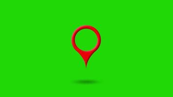 GPS movement of pin showing the location on the map, GPS movement of pin for a map, animation of Location map pin gps pointer marker. 4K video