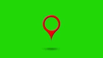 GPS movement of pin showing the location on the map, GPS movement of pin for a map, animation of Location map pin gps pointer marker. 4K video