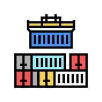 containers loader port color icon vector illustration