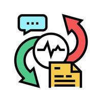 voice to text converter color icon vector illustration