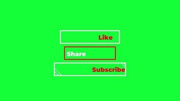 Youtube like share and subscribe button video