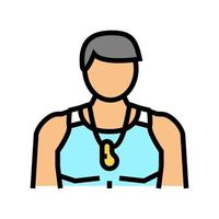 trainer athlete man color icon vector illustration