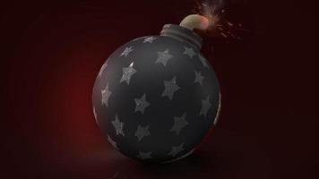 The Bomb America flag  surface  3d  rendering for  Protests or crisis  content. photo