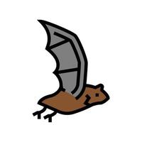 Ilustración de vector de icono de color de halloween de murciélago