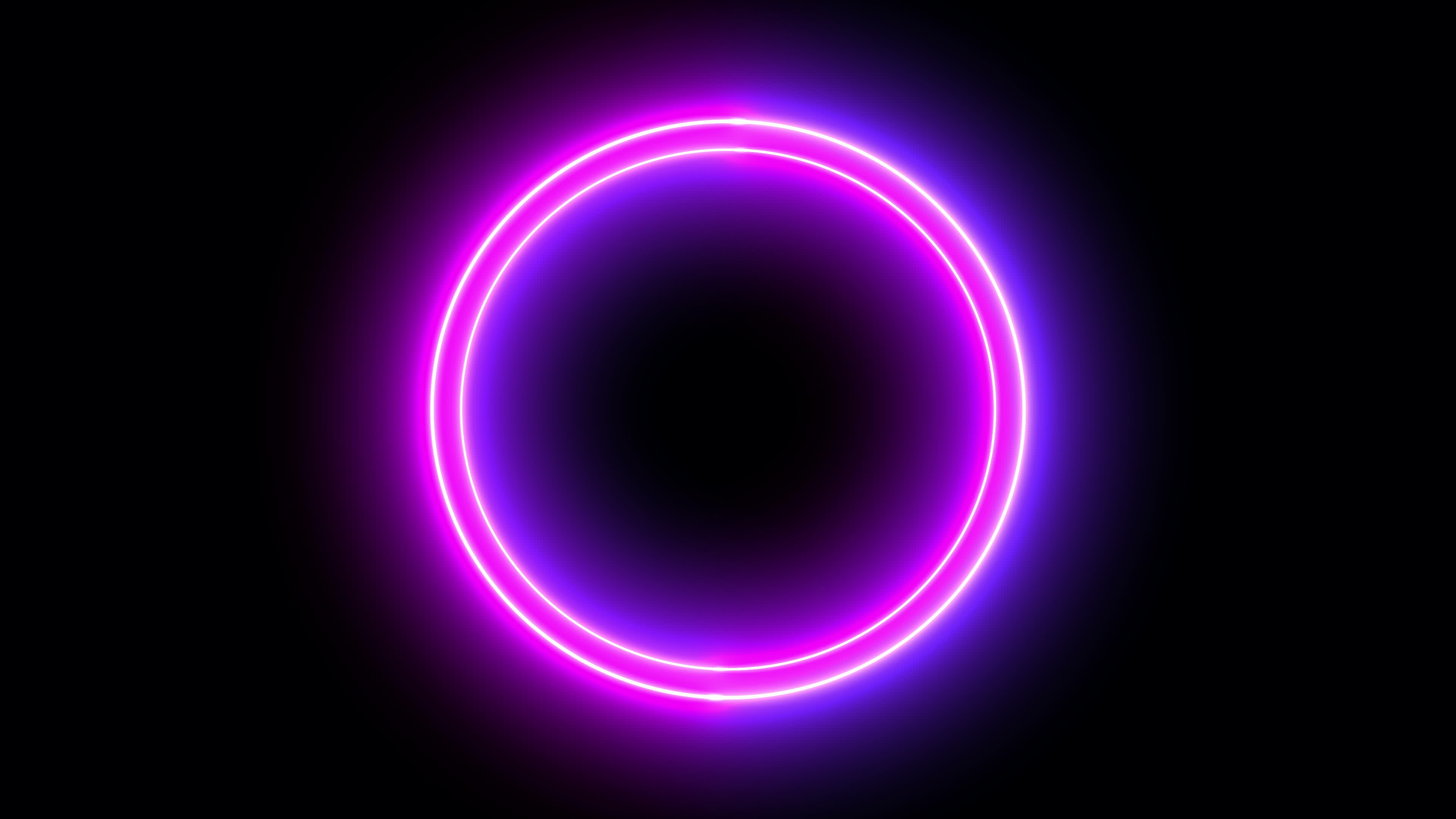 glowing loop neon animation. spin geometric rotation abstract element