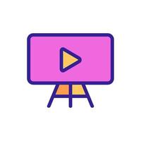 watching workshop video icon vector outline illustration