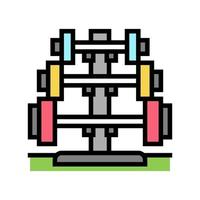 barbell rack color icon vector illustration