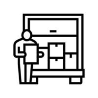 delivering service procurement line icon vector illustration