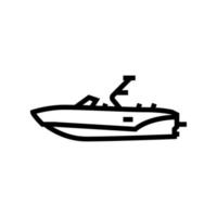 Bowrider barco línea icono vector ilustración