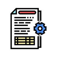 audit of operational processes and internal control systems color icon vector illustration