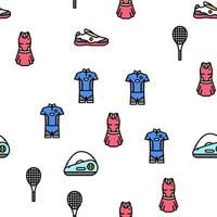 Tennis Sport Game Competition Vector Seamless Pattern