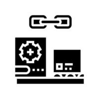 supply chain glyph icon vector illustration