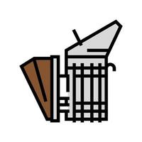 smoker beekeeping color icon vector illustration