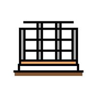 steel frame building color icon vector illustration