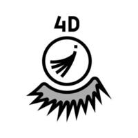 4d eyelashes color icon vector illustration