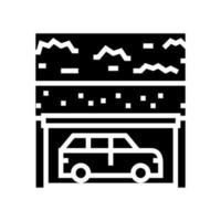 underground parking line icon vector illustration