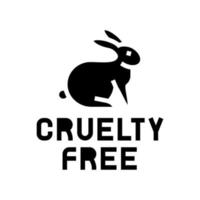 cruelty free glyph icon vector illustration